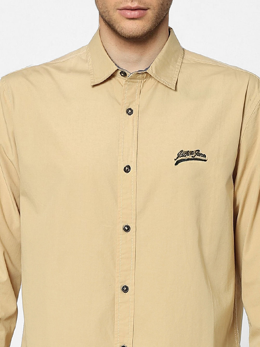 Beige Full Sleeves Shirt