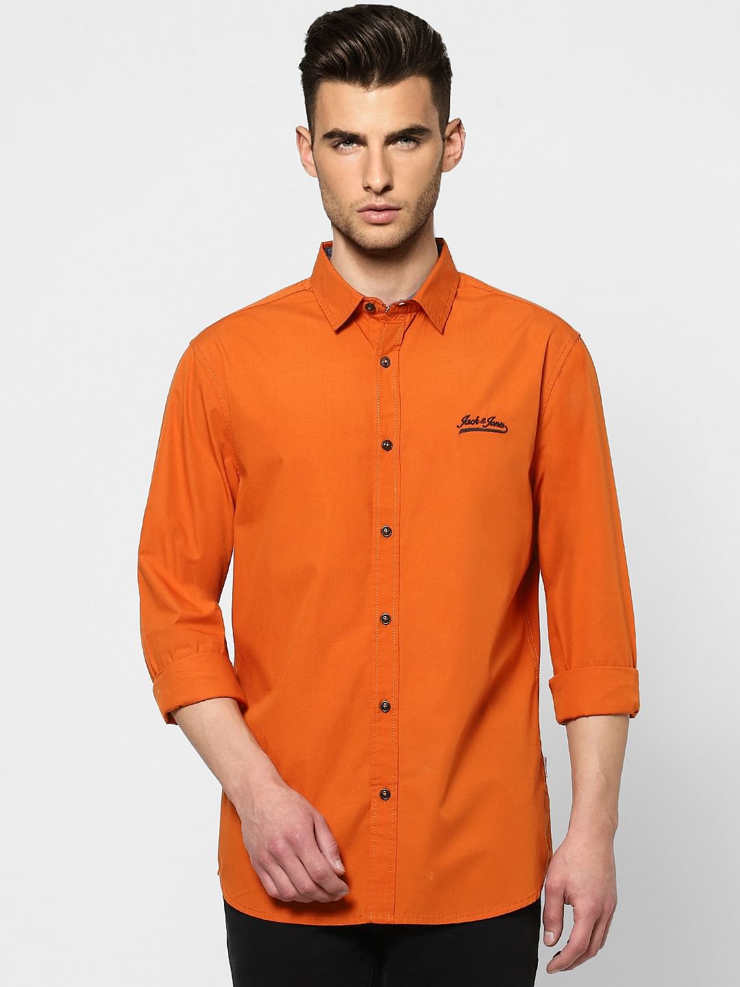 Orange Full Sleeves Shirt