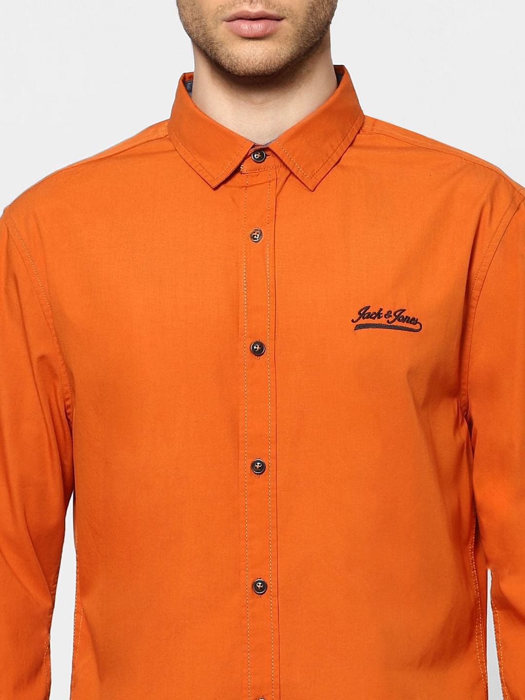 Orange Full Sleeves Shirt