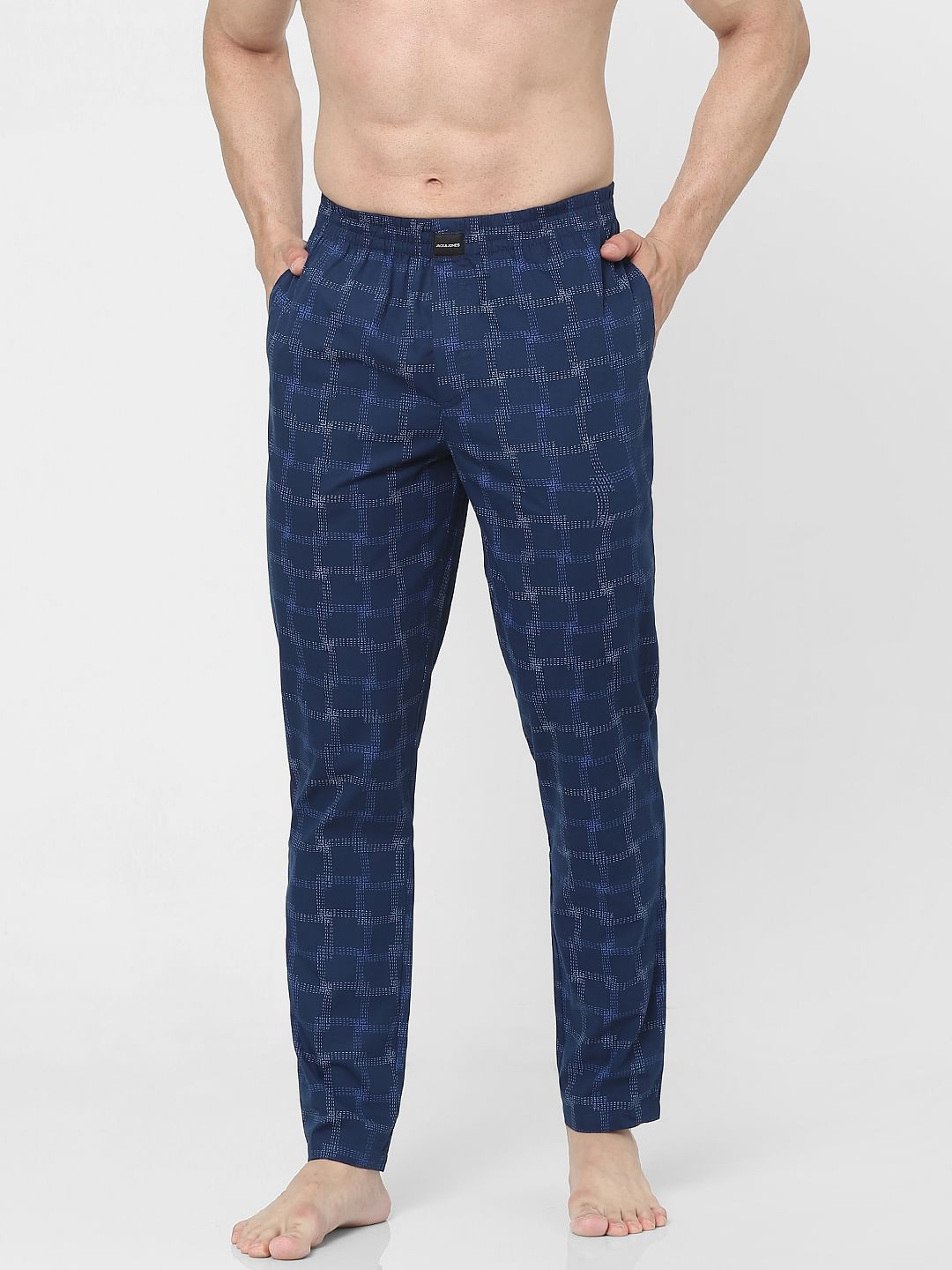 Blue Check Pyjamas - S