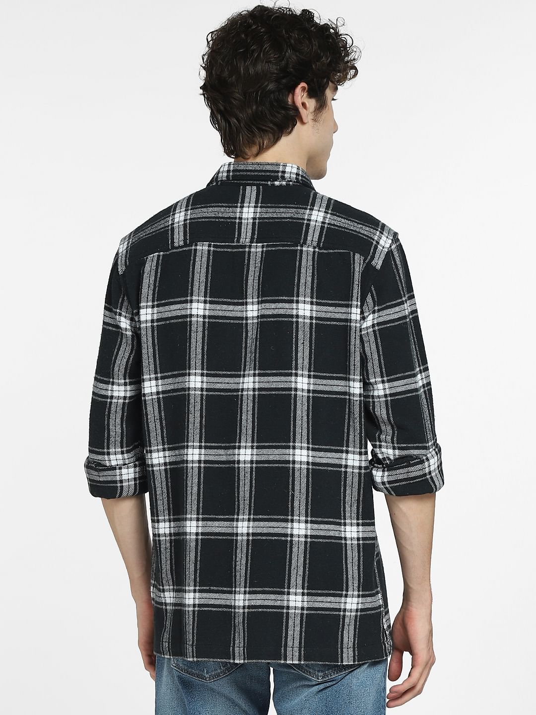 Black Check Full Sleeves Shirt