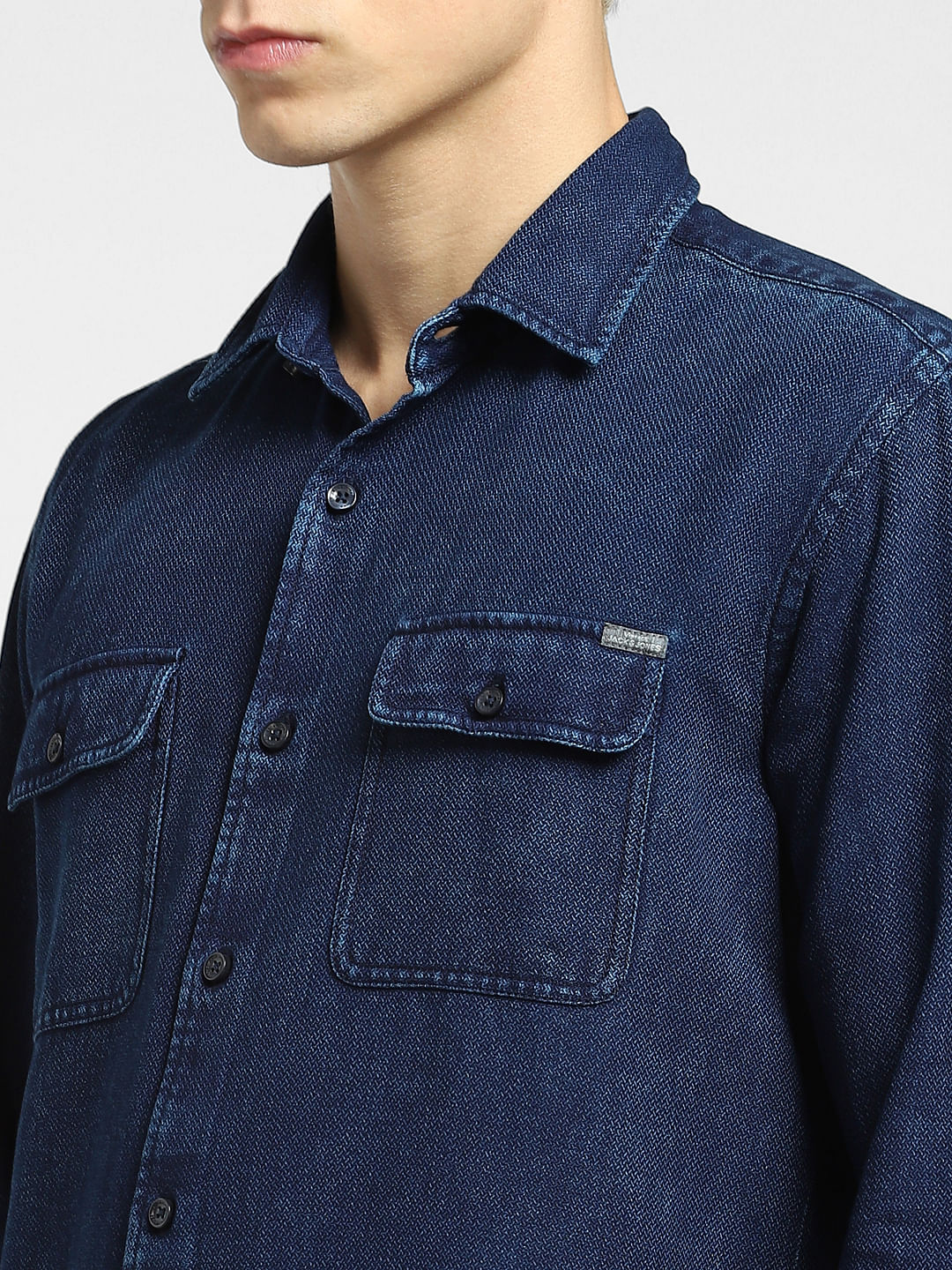 Blue Indigo Dyed Full Sleeves Shirt