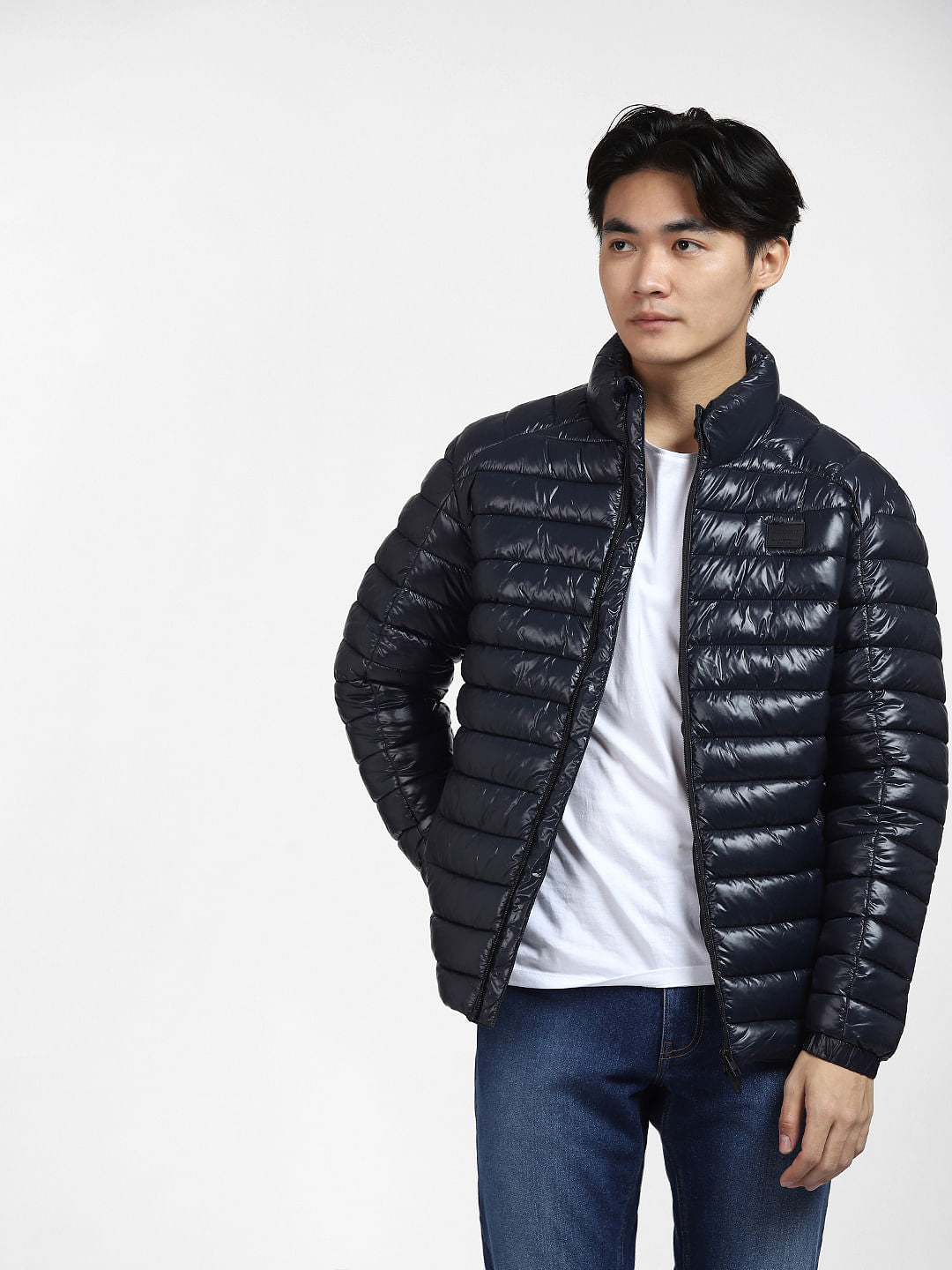 Navy Blue Puffer Jacket