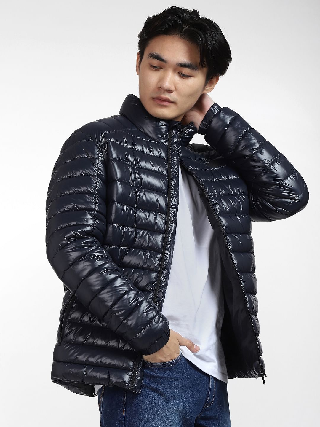 Navy Blue Puffer Jacket