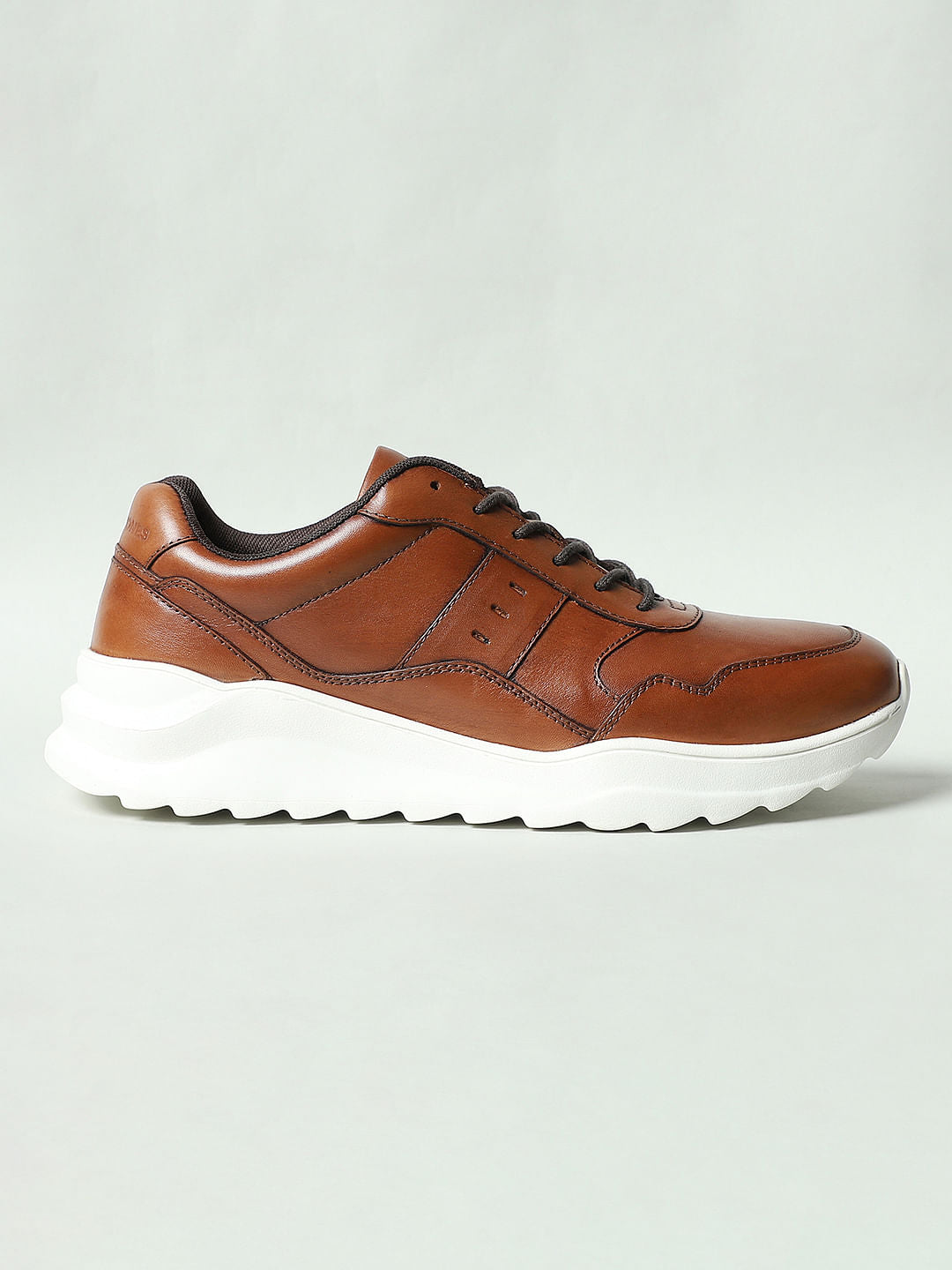 Brown Leather Sneakers - 6