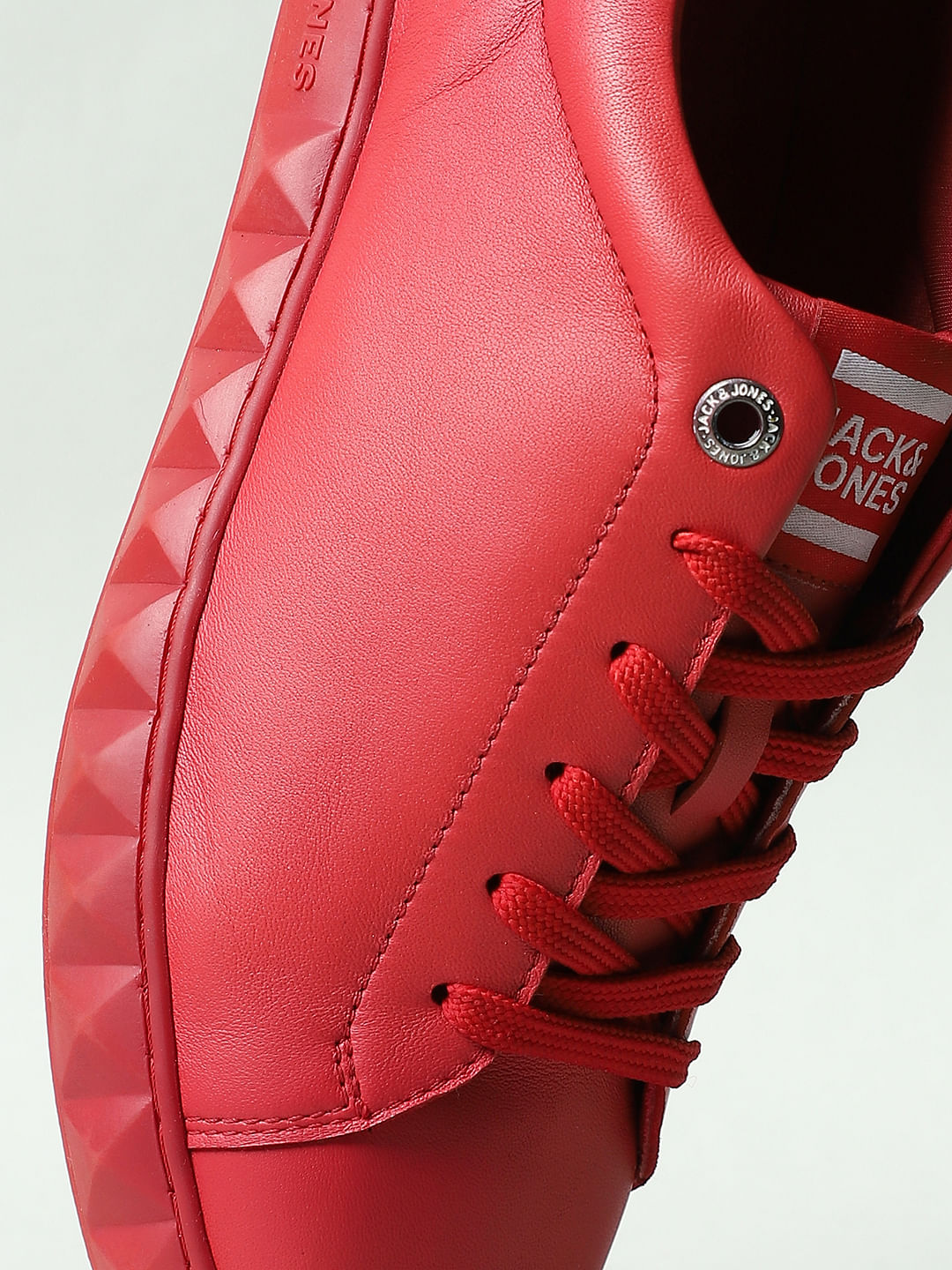 Red Leather Sneakers