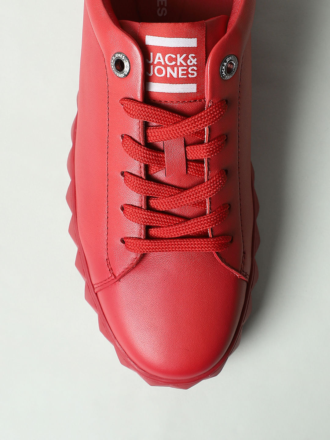 Red Leather Sneakers