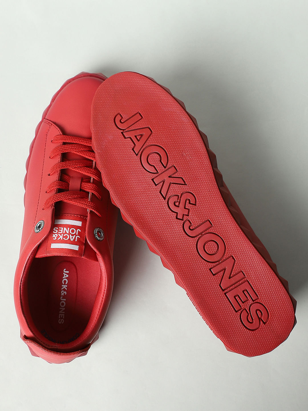 Red Leather Sneakers