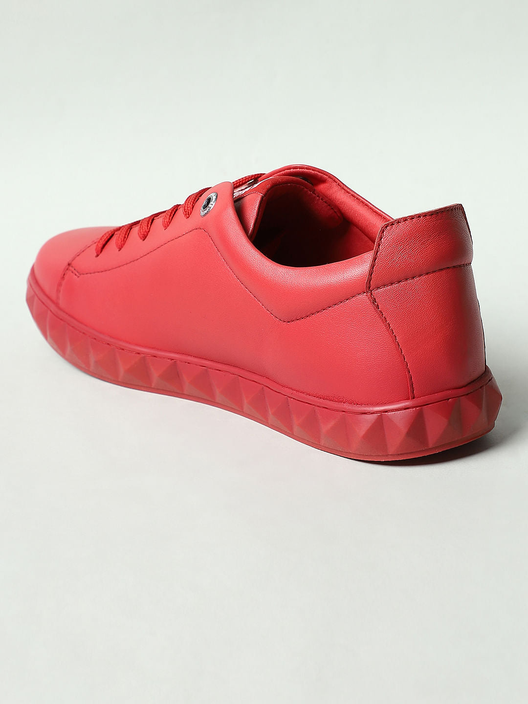 Red Leather Sneakers