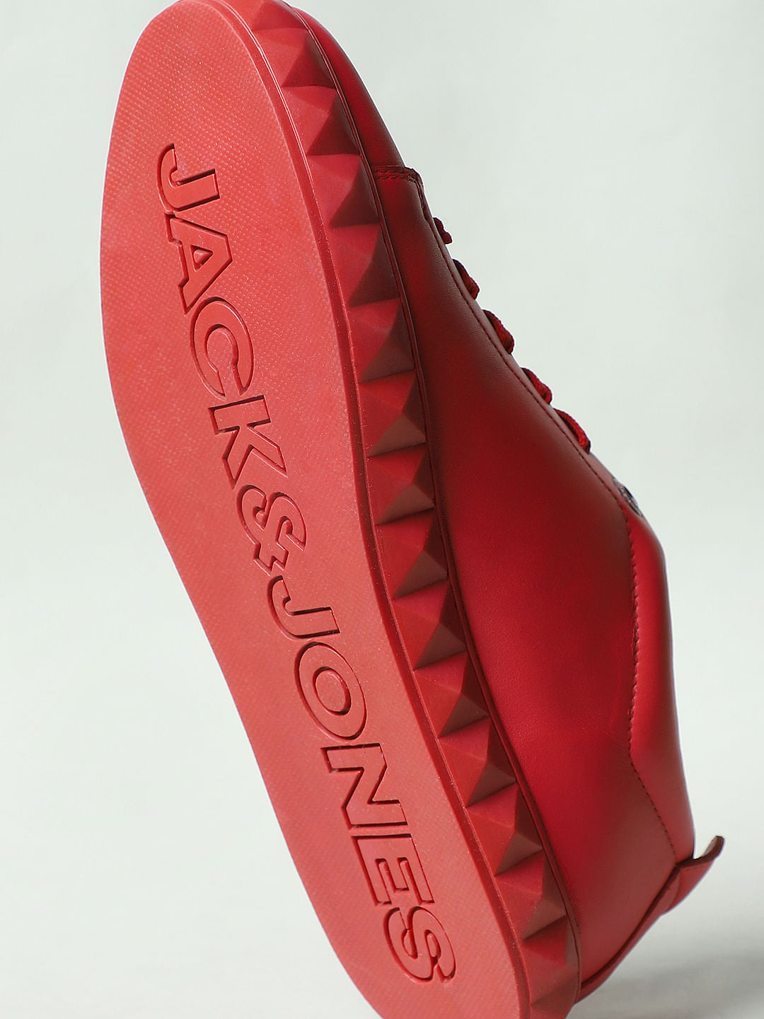 Red Leather Sneakers