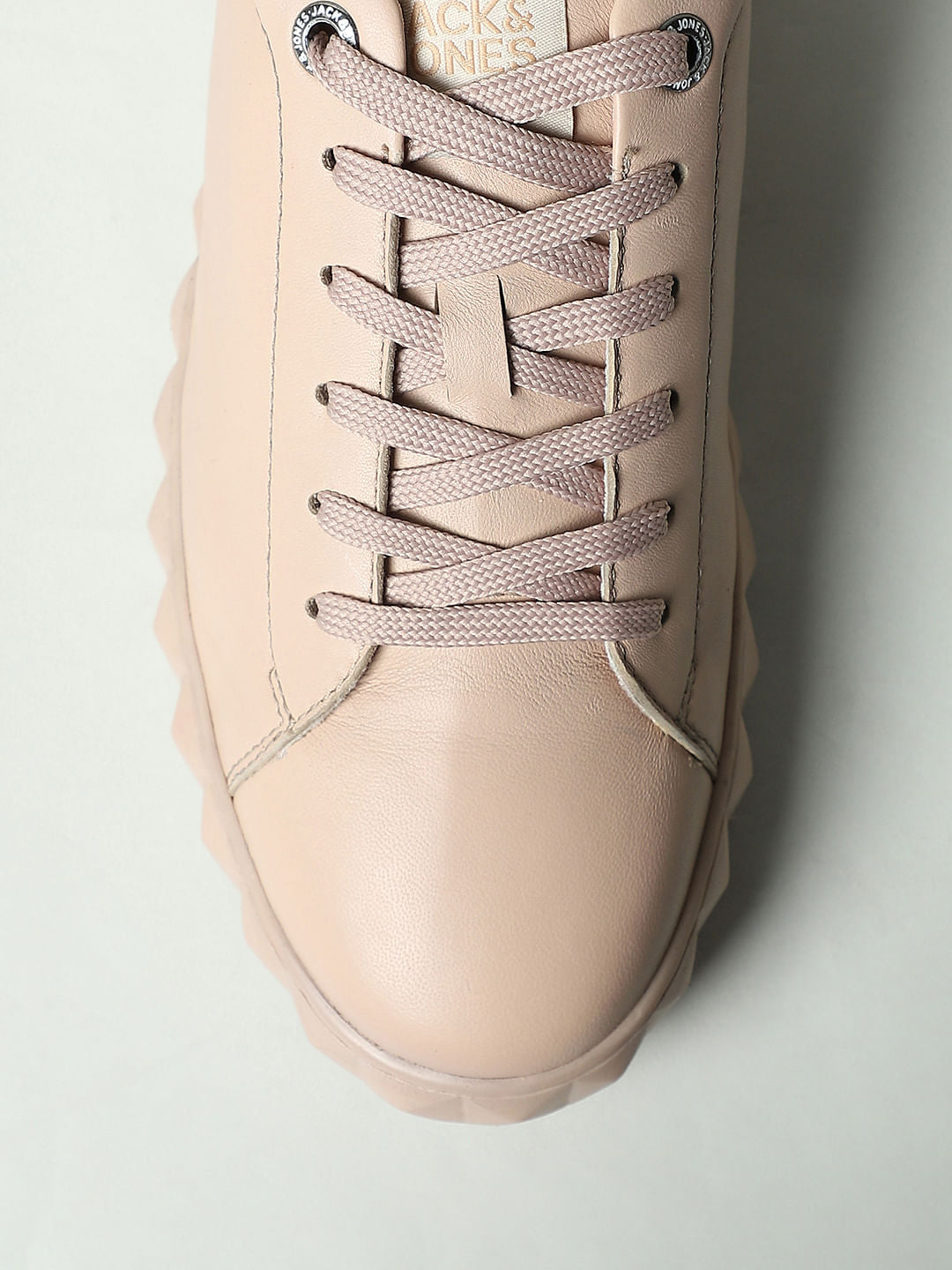 Beige Leather Sneakers