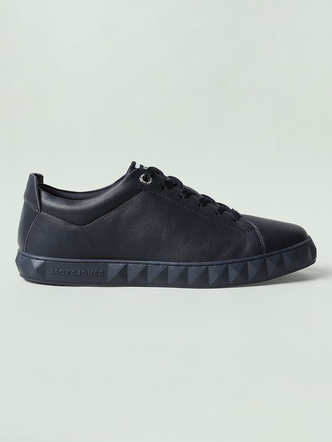Blue Leather Sneakers - 6
