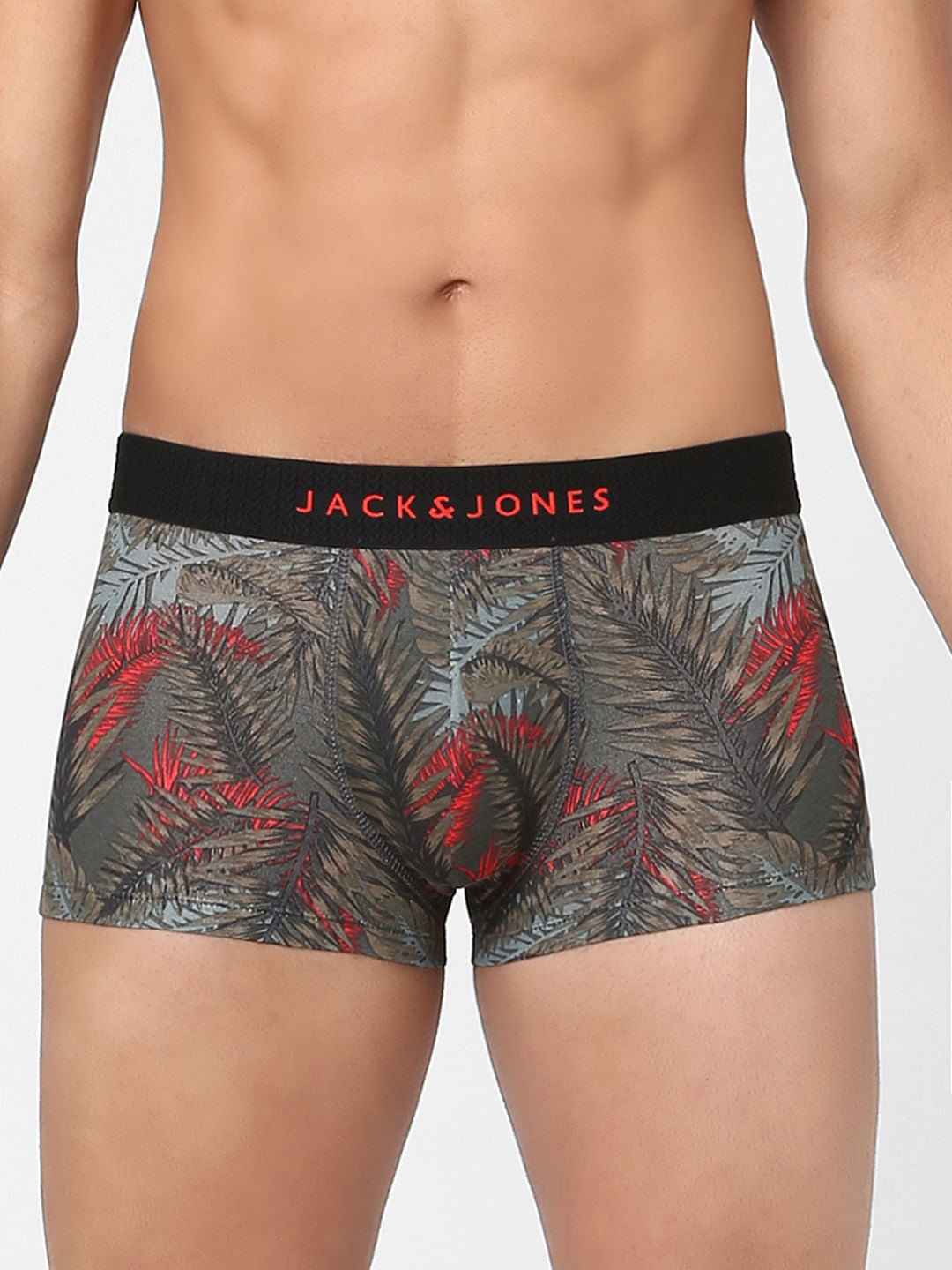 Blue Tropical Print Trunks - S