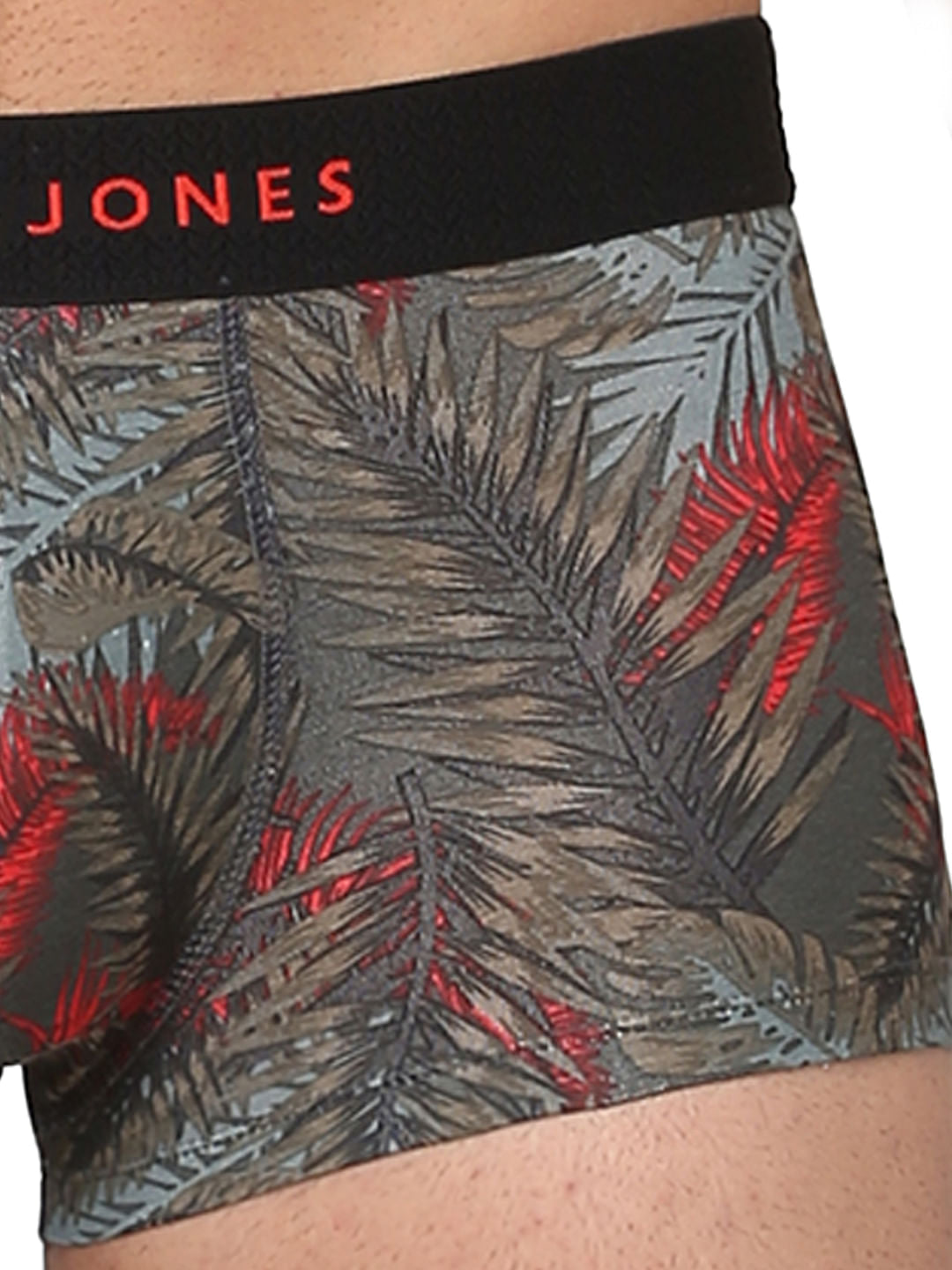 Blue Tropical Print Trunks