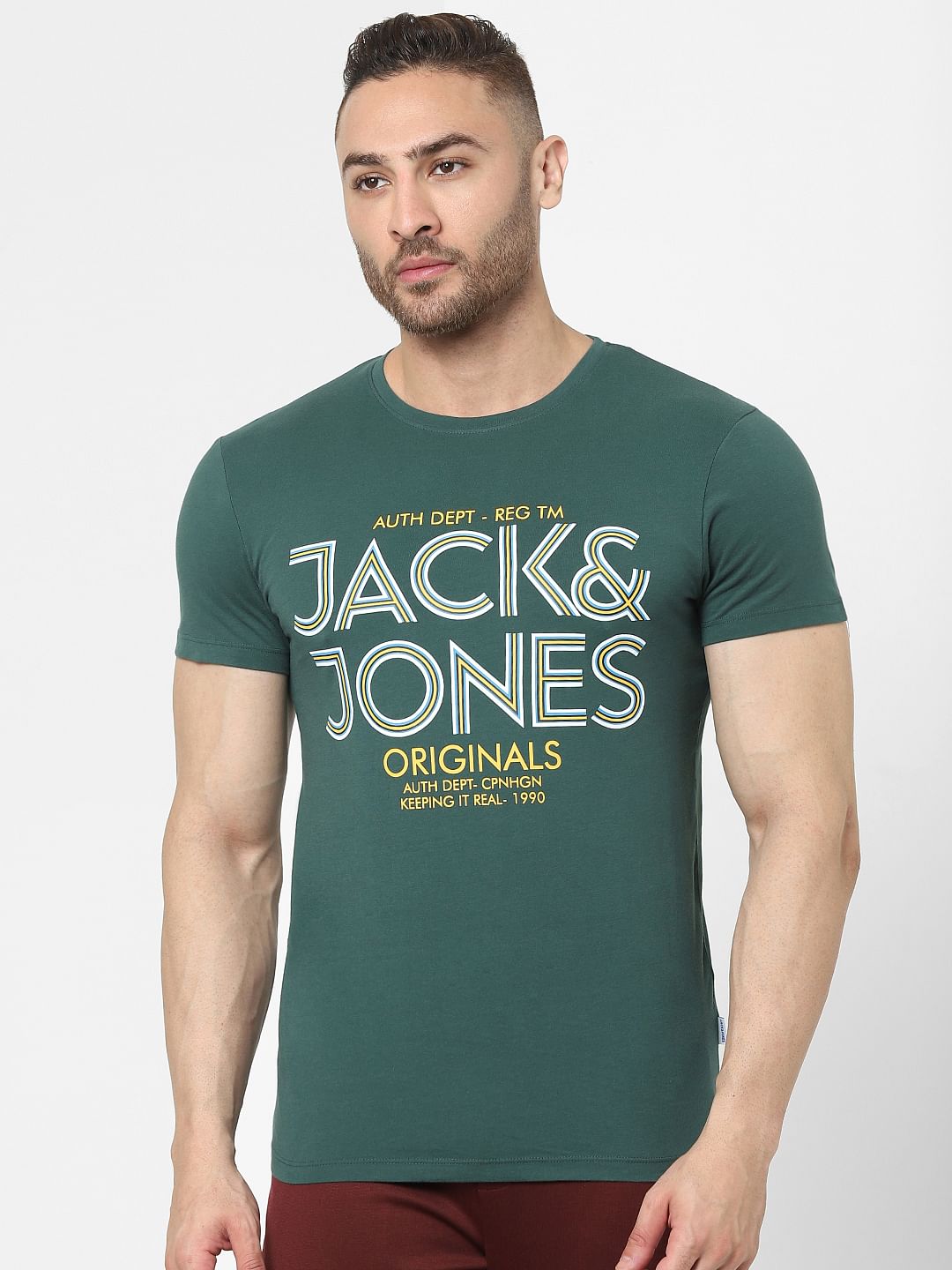 Green Graphic Crew Neck T-shirt - S