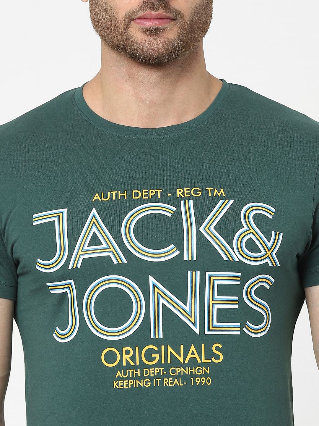 Green Graphic Crew Neck T-shirt