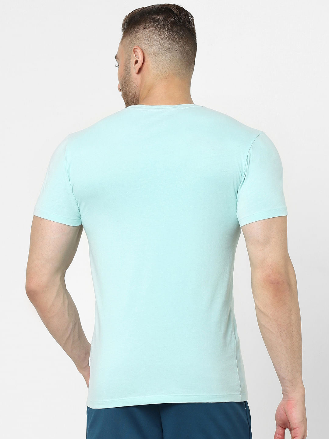Blue Graphic Crew Neck T-shirt