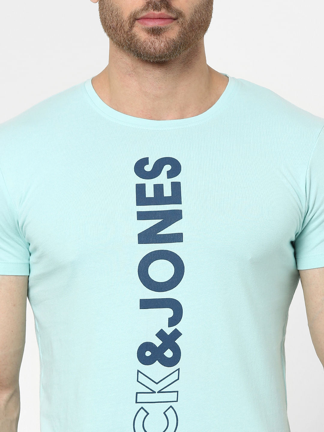 Blue Graphic Crew Neck T-shirt