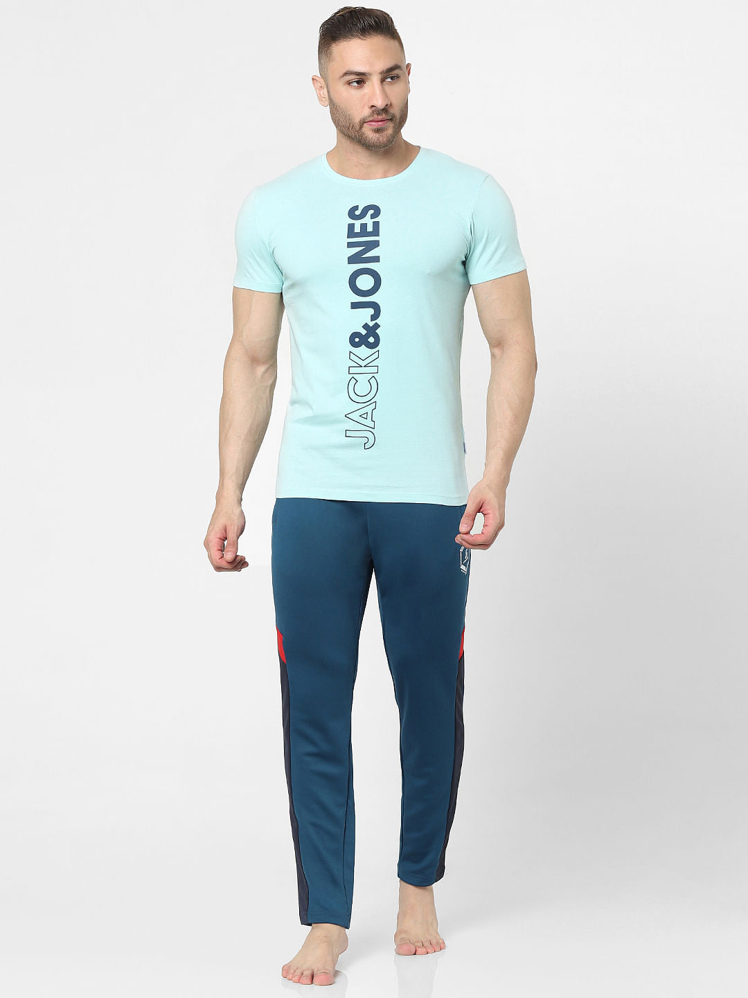 Blue Graphic Crew Neck T-shirt