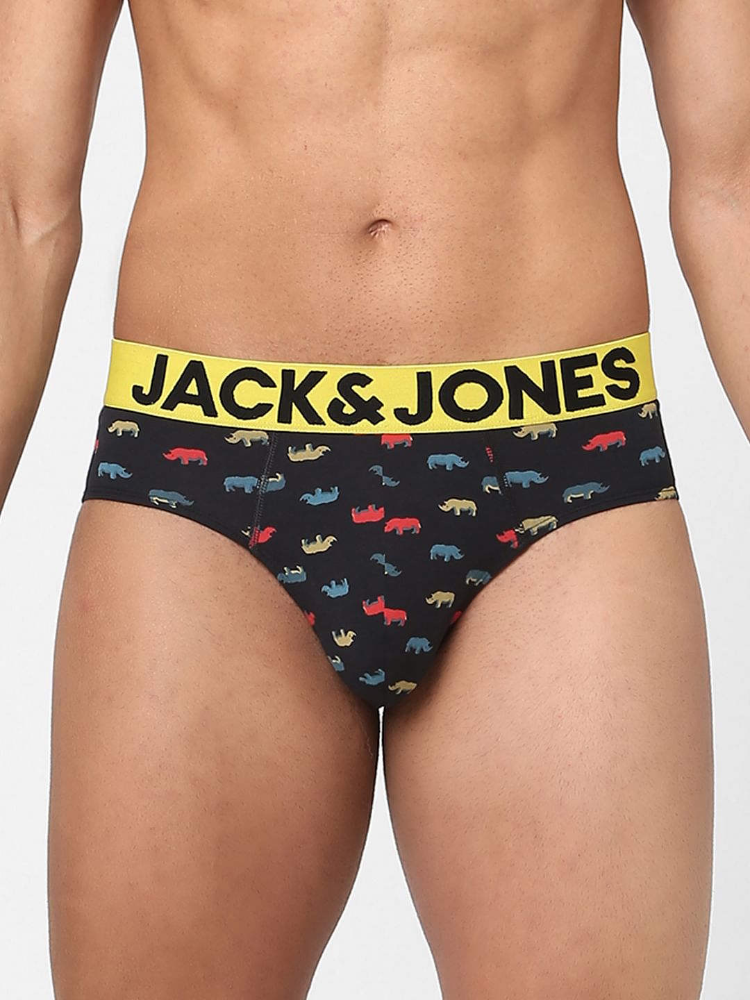 Blue Animal Print Briefs - S