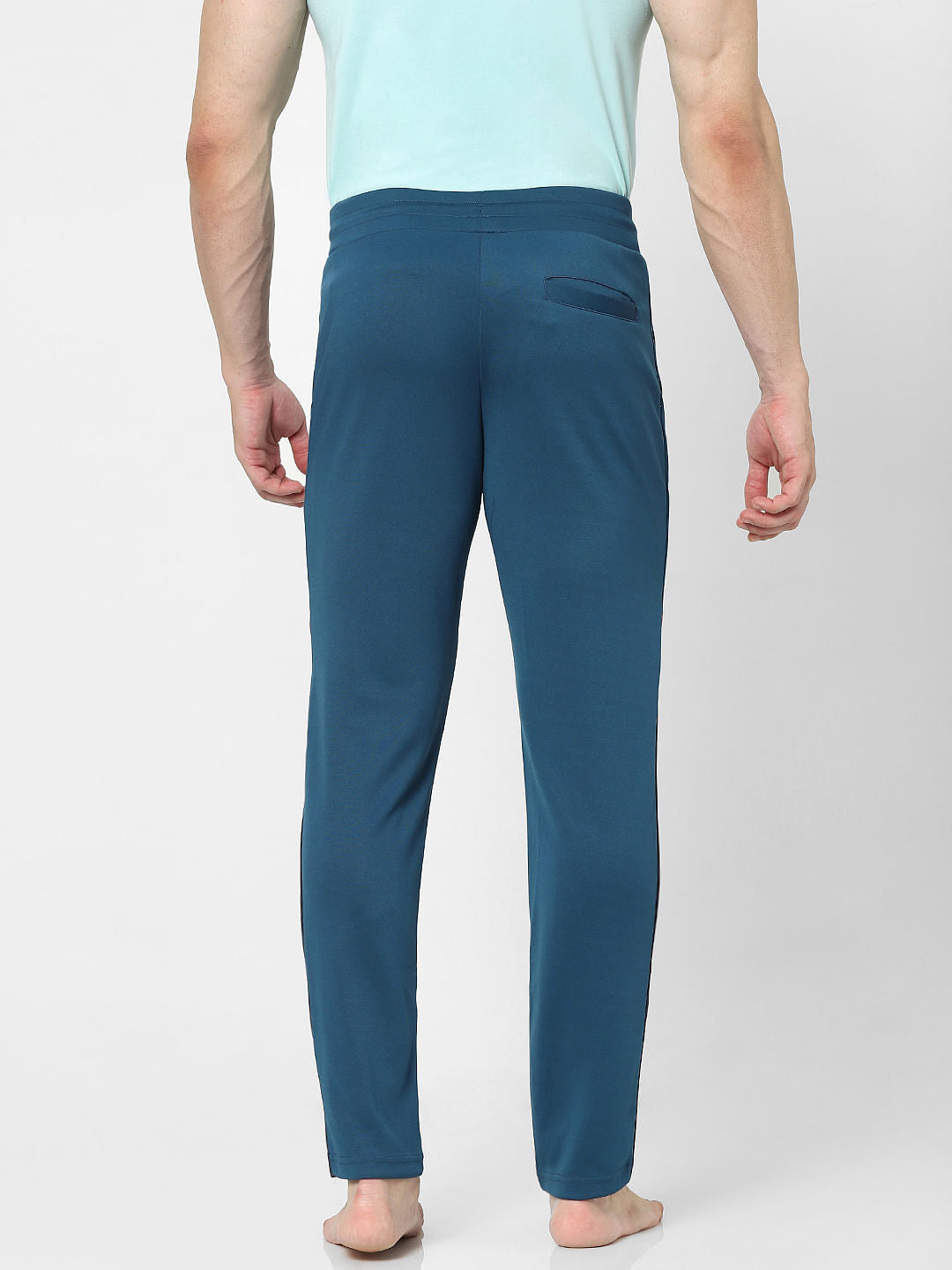 Blue Colourblocked Trackpants