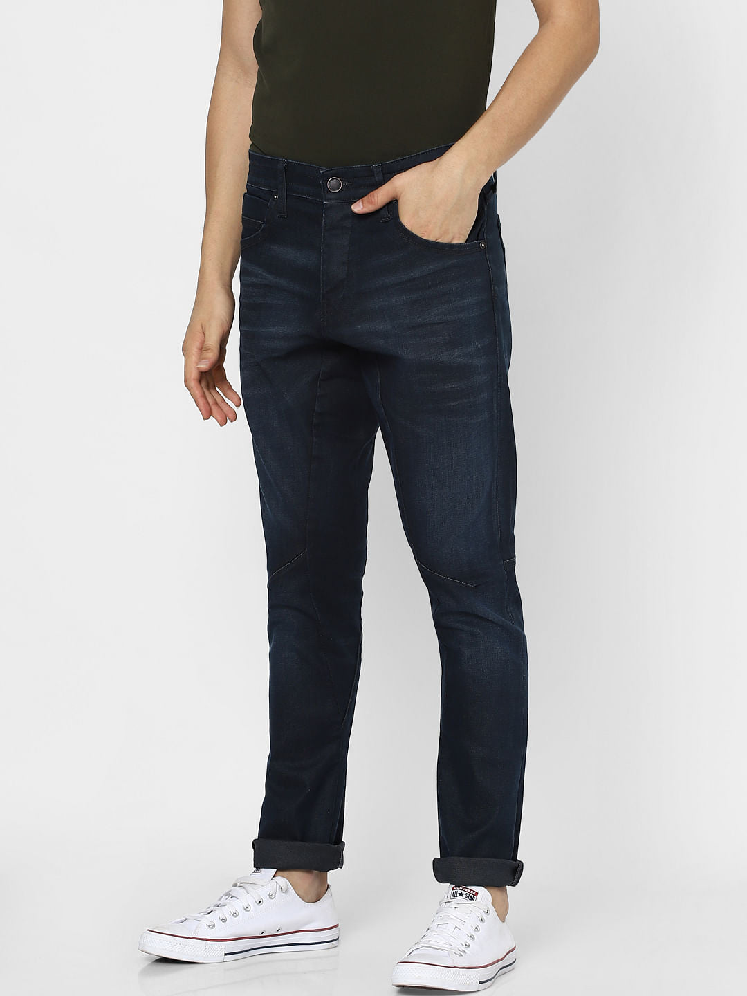 Blue Low Rise Simon Anti Fit Jeans