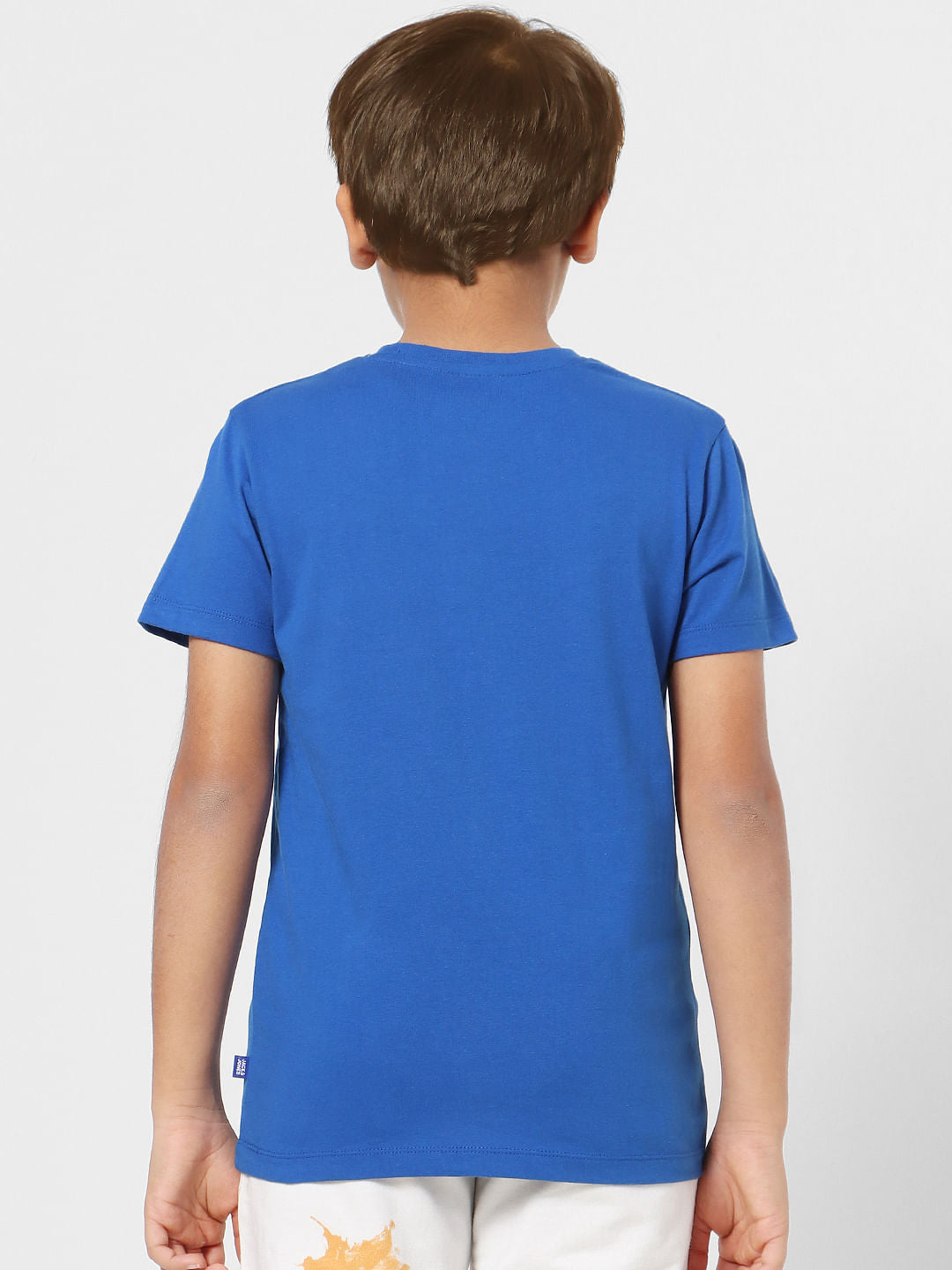 Boys Blue Graphic Print Crew Neck T-shirt
