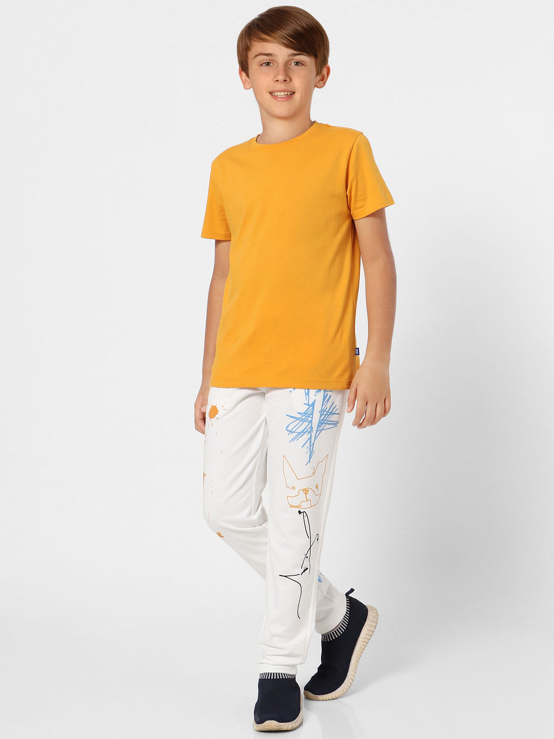 Boys Mustard Crew Neck T-shirt