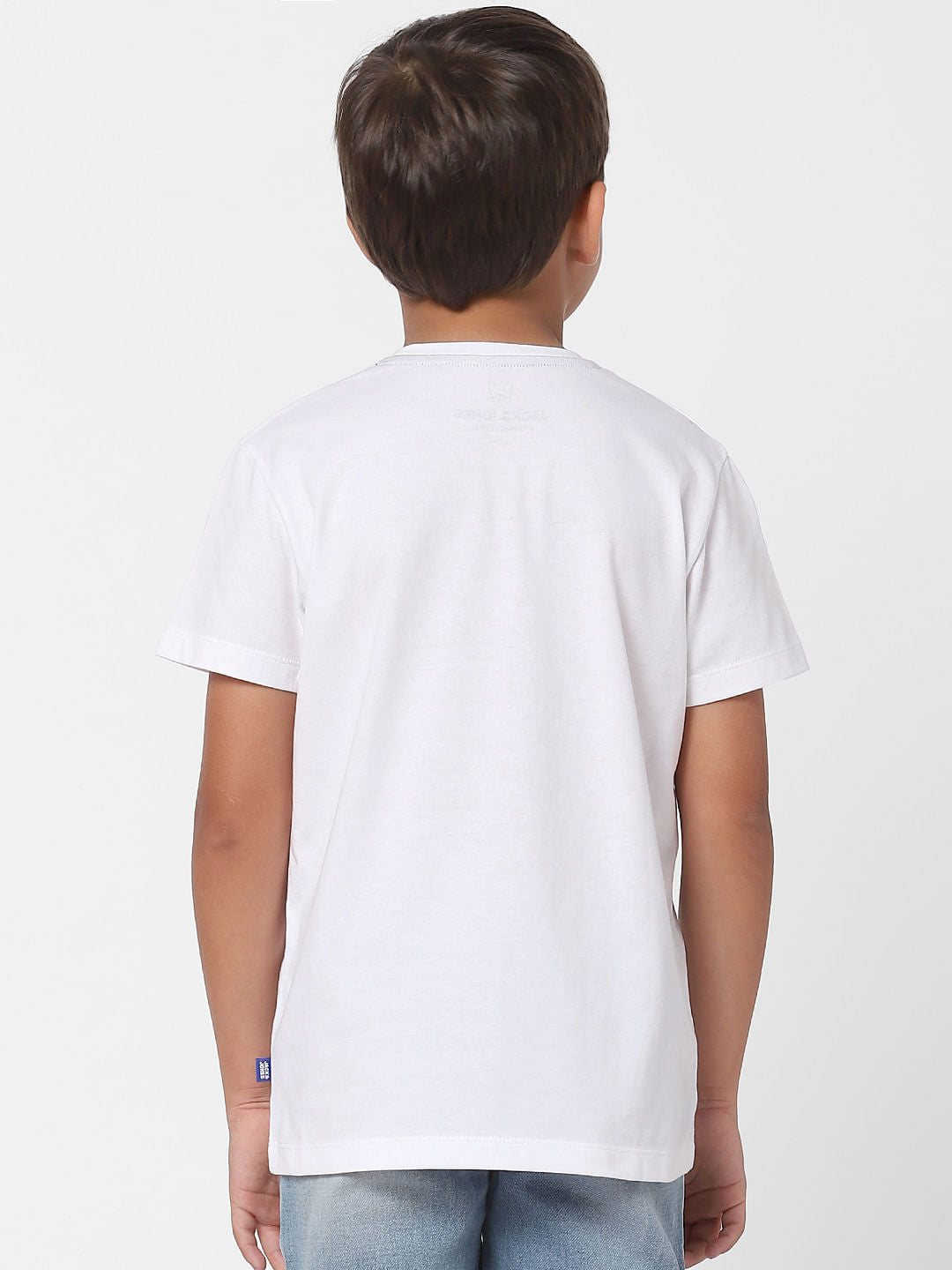 Boys White Crew Neck T-shirt