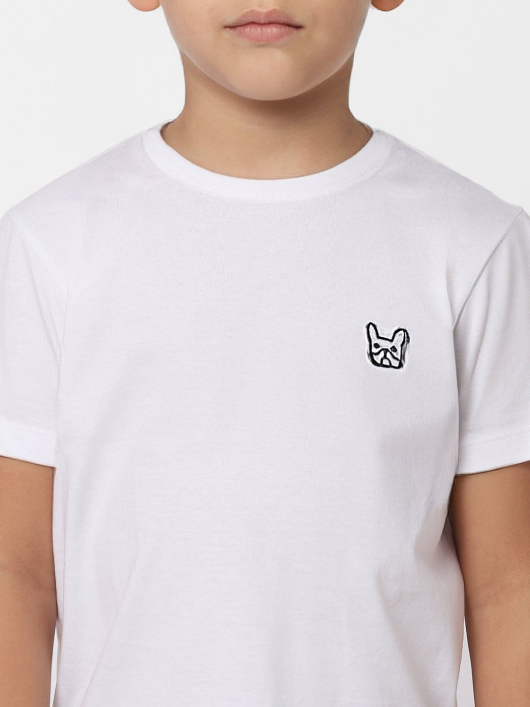 Boys White Crew Neck T-shirt