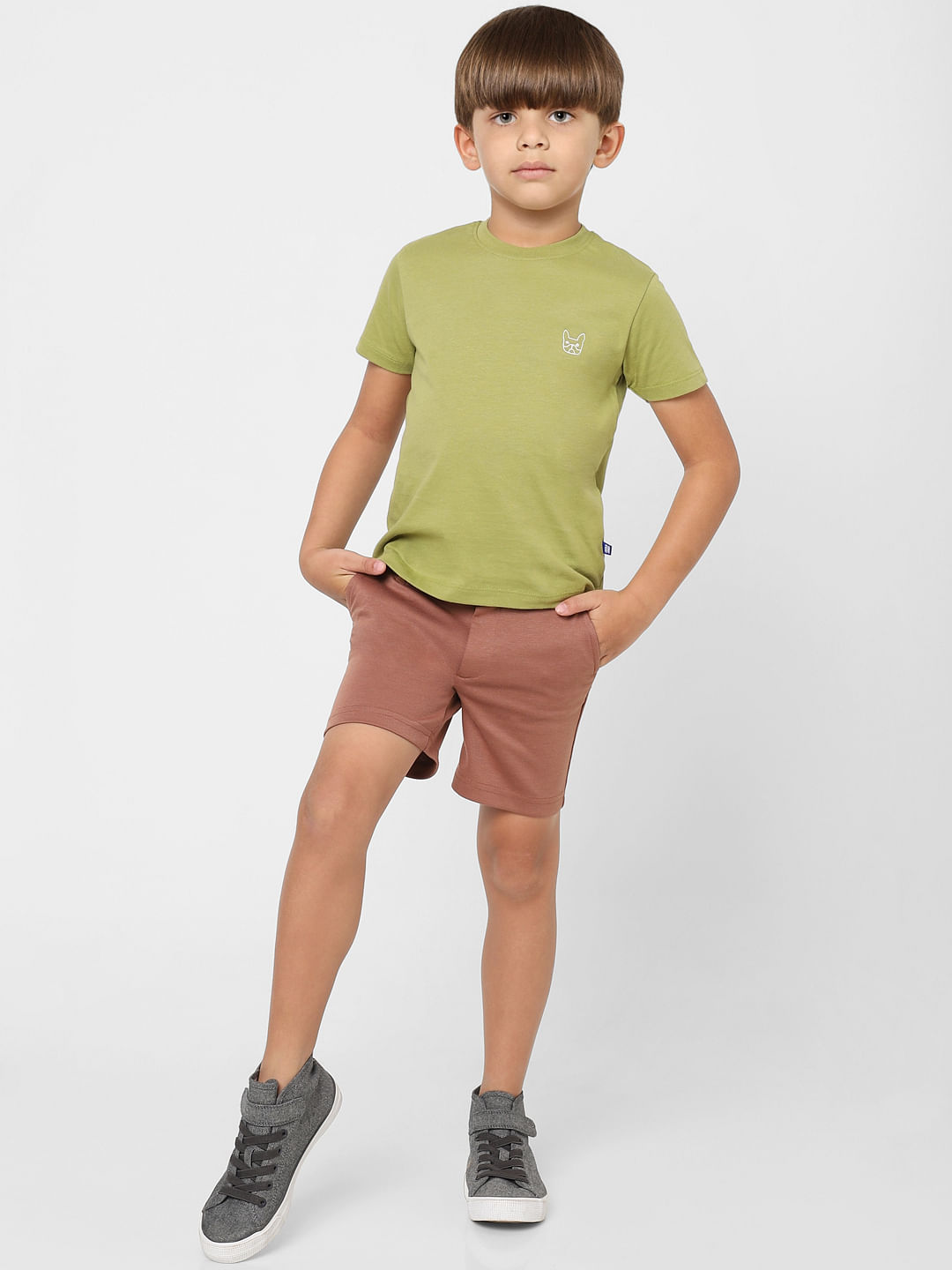 Boys Blue Logo Print Crew Neck T-shirt