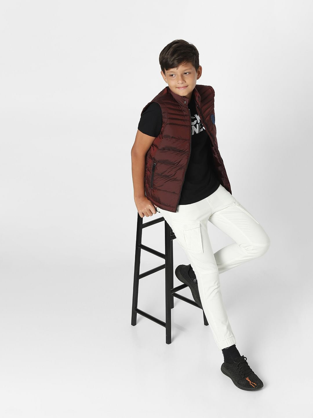 White Mid Rise Jogger Jeans - 4/5Y
