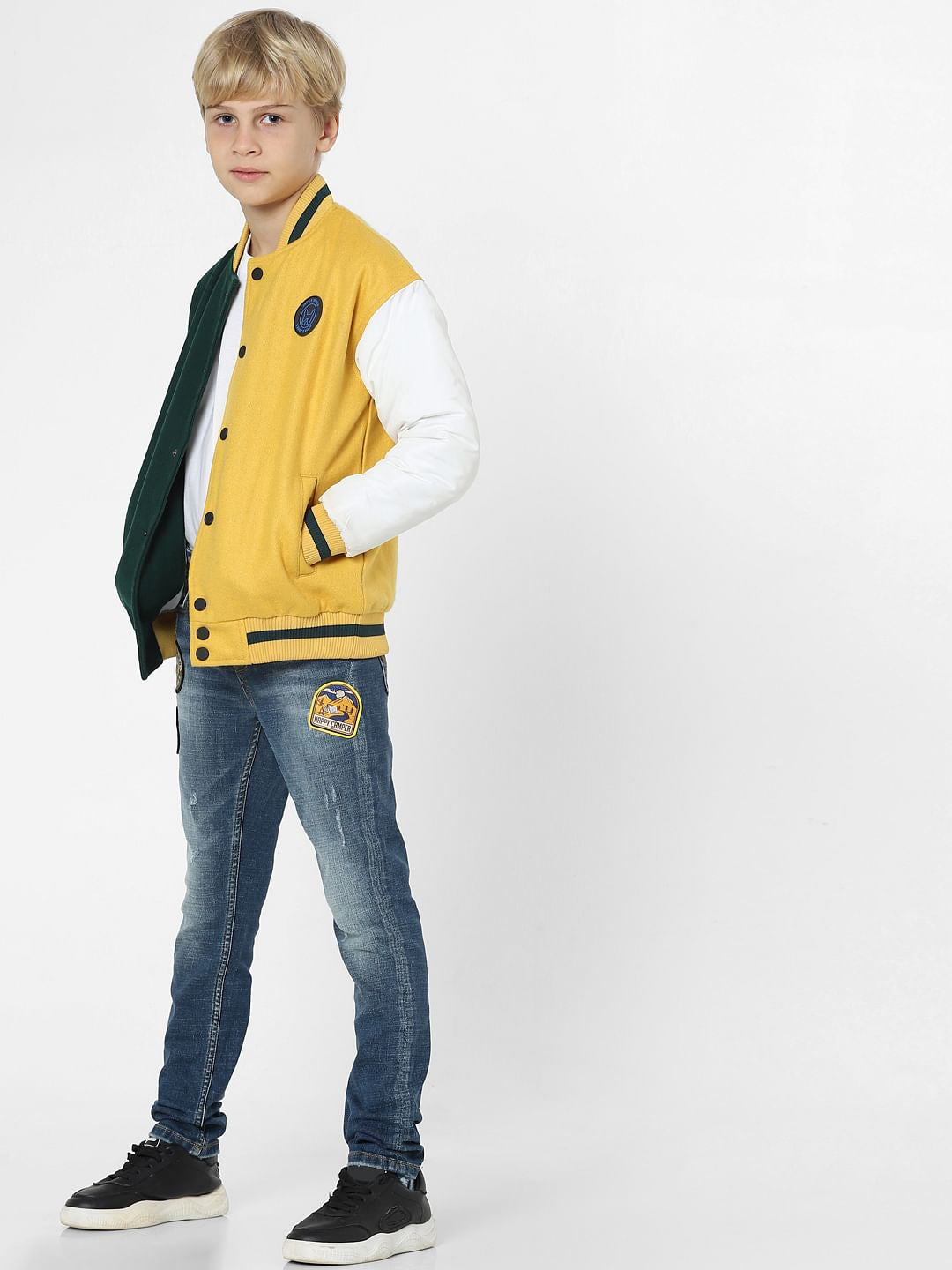 Boys Blue Mid Rise Glenn Slim Fit Jeans - 4/5Y