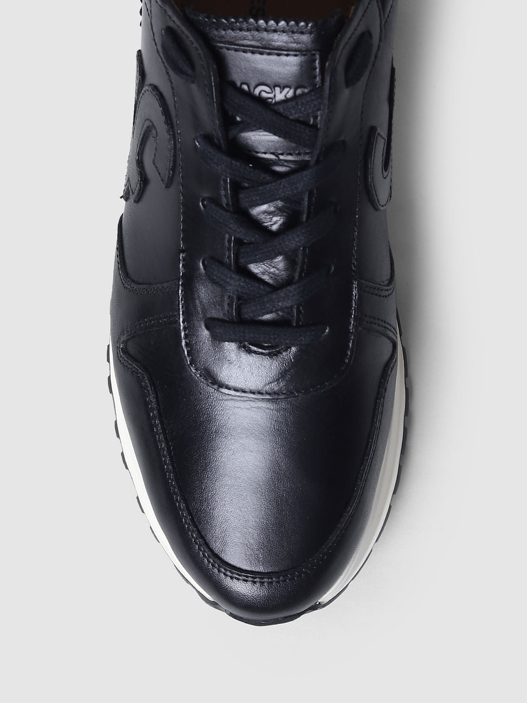 Black Leather Sneakers