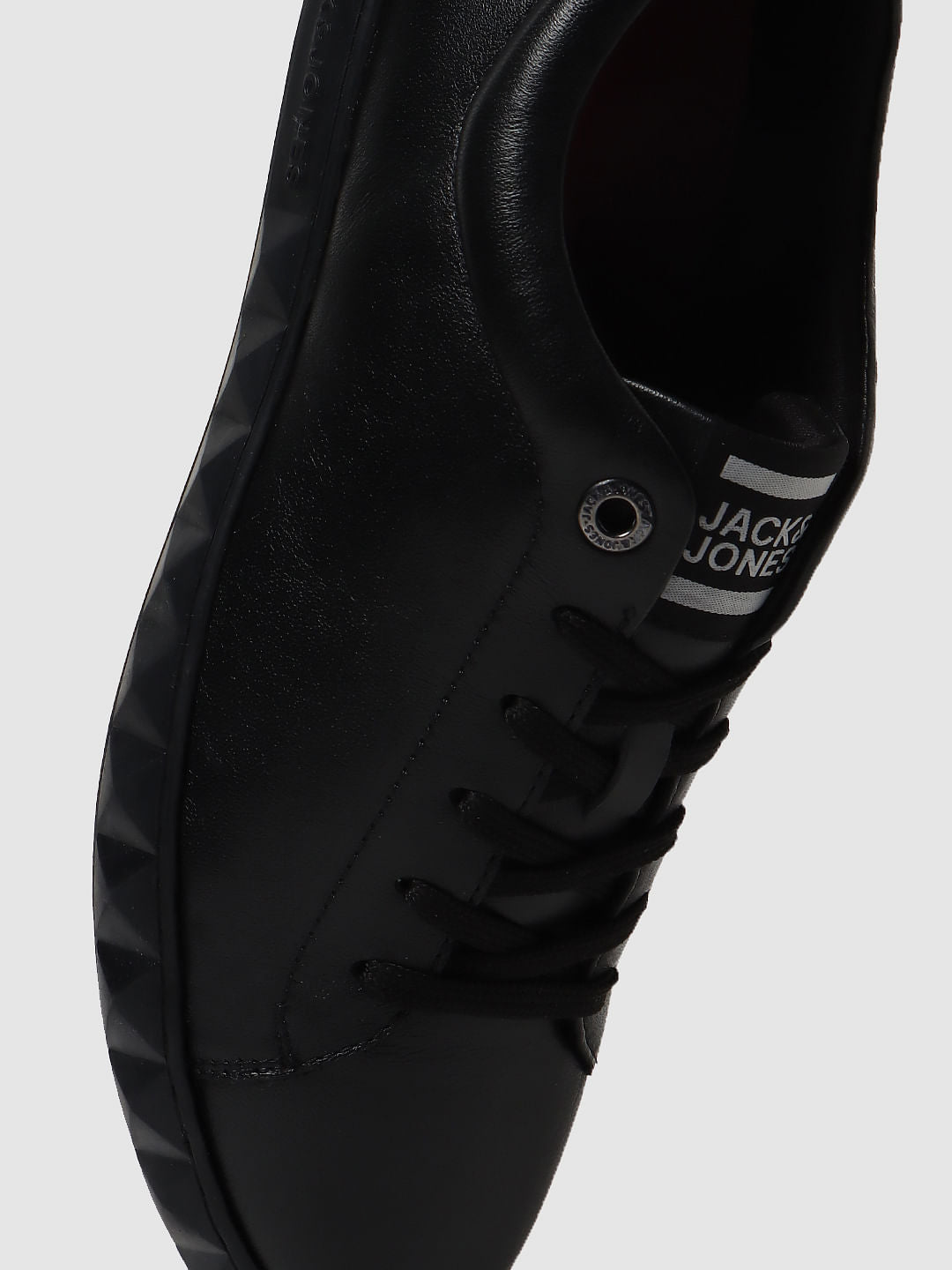 Black Leather Sneakers