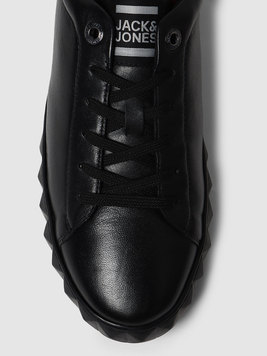 Black Leather Sneakers