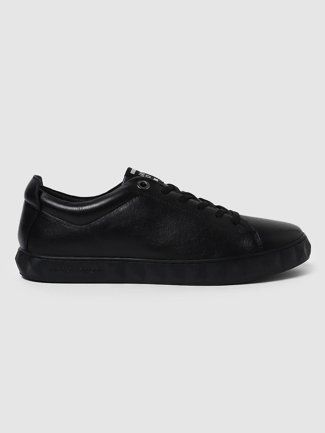 Black Leather Sneakers