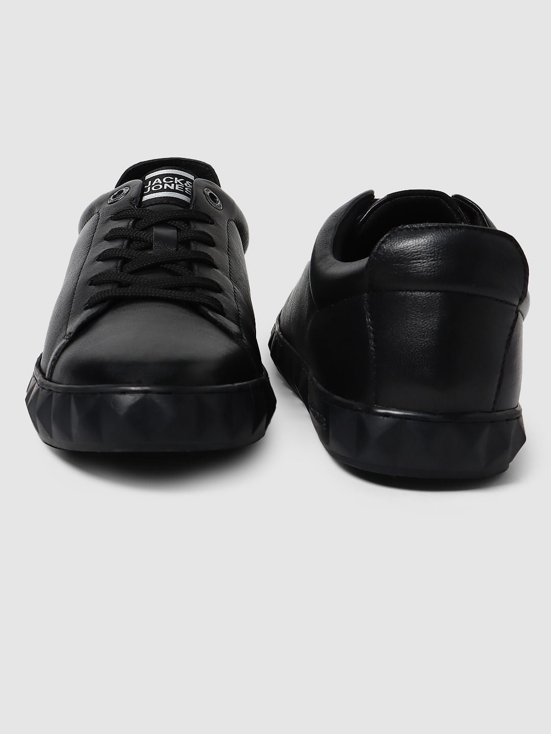 Black Leather Sneakers