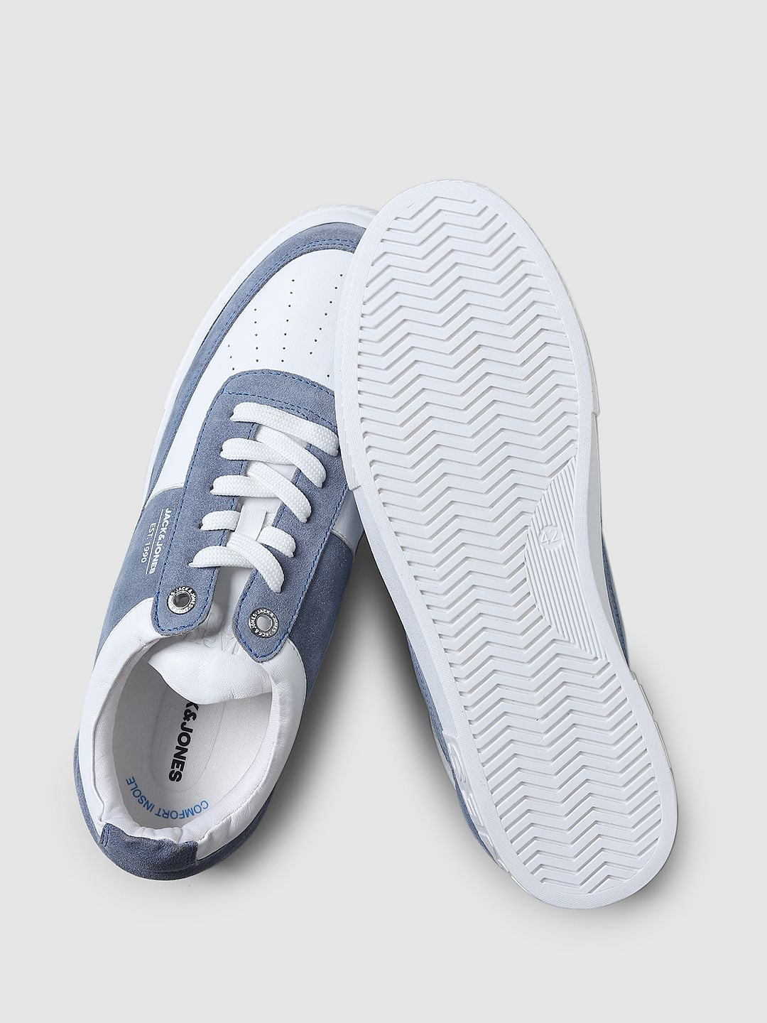 Blue Colourblocked Skater Sneakers
