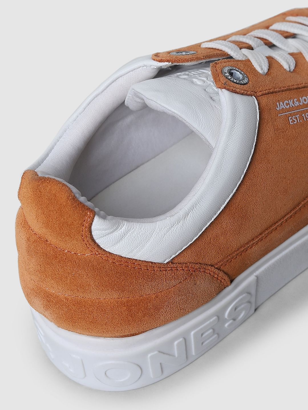 Orange Colourblocked Skater Sneakers