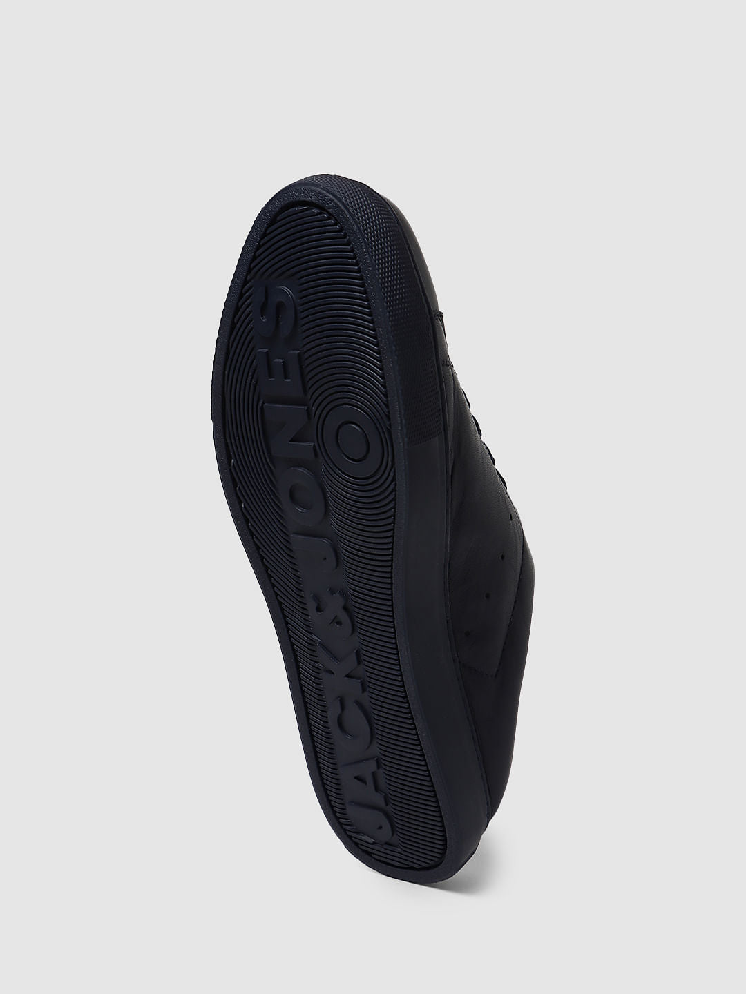 Navy Blue Lace Up Mules