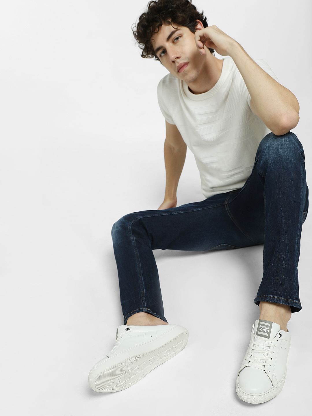 White Lace Up Mules - 6