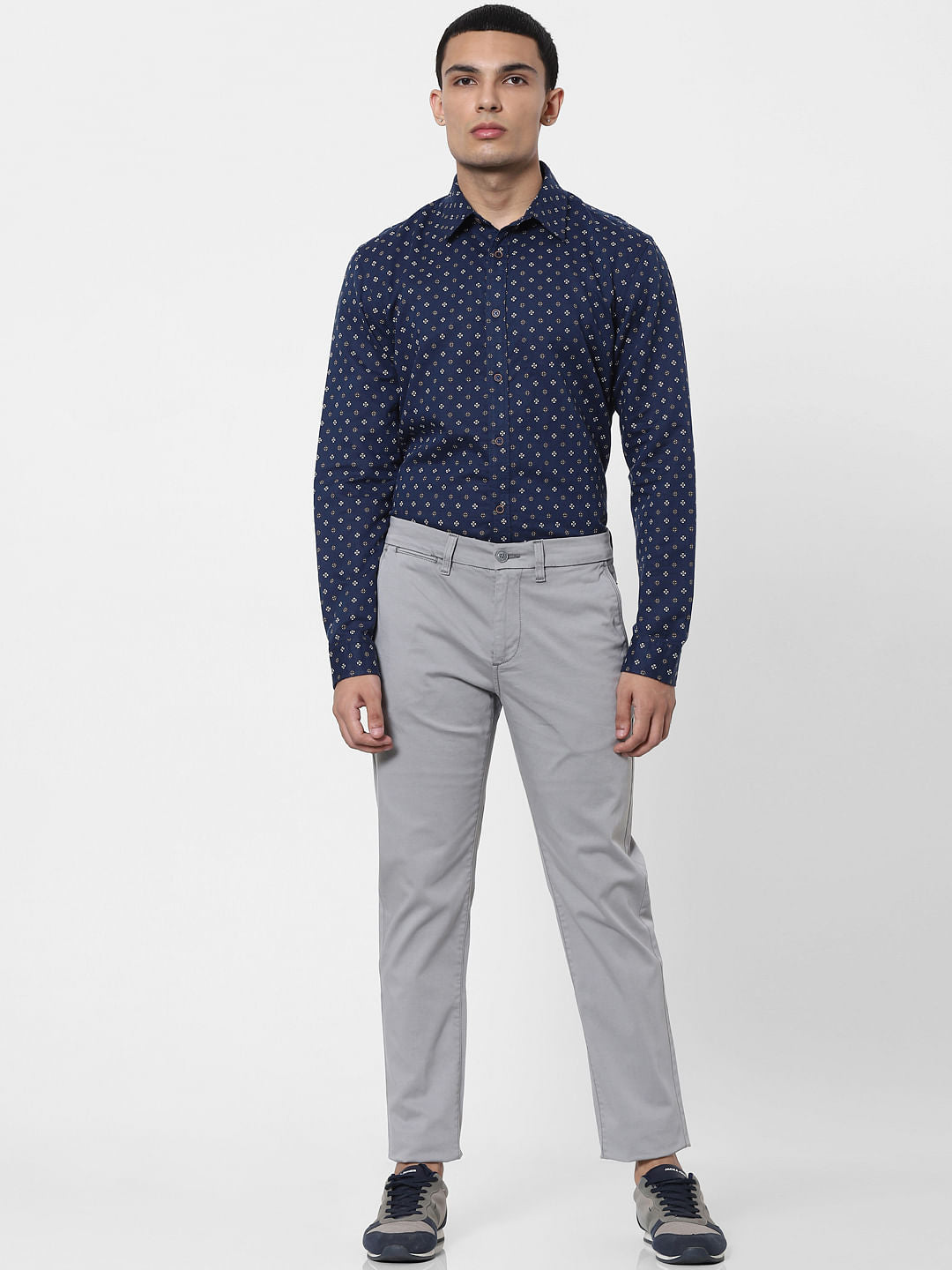 Blue Dobby Full Sleeves Shirt