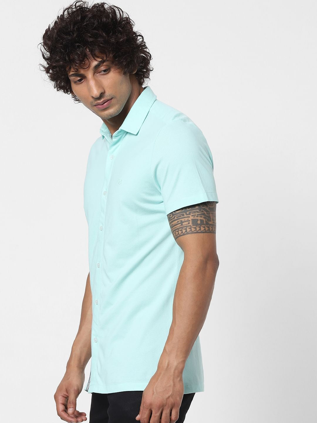 Green Half Sleeves Shirt