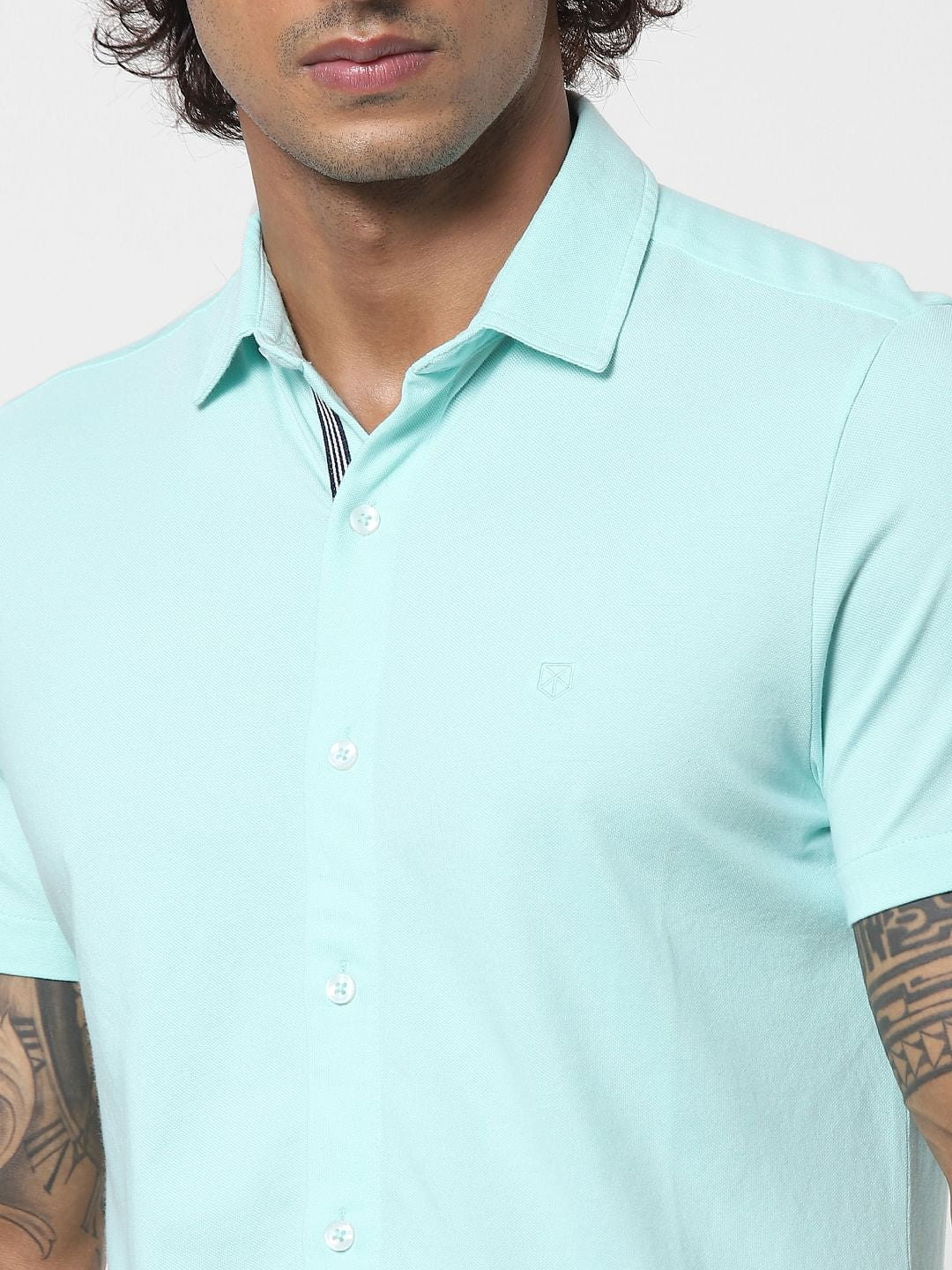 Green Half Sleeves Shirt