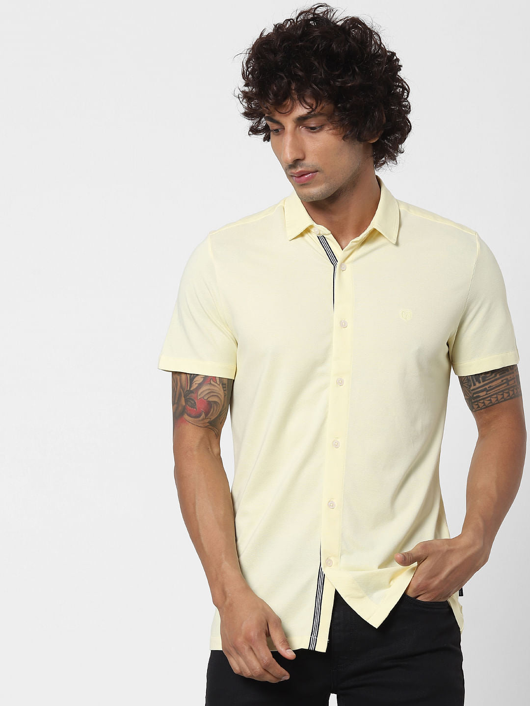 Yellow Half Sleeves Shirt