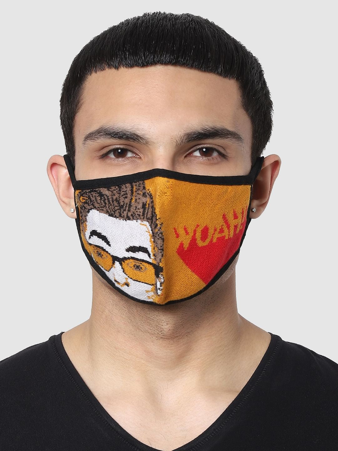 Pack of 3 Graphic Print Seamless 2 PLY Mask - ONE