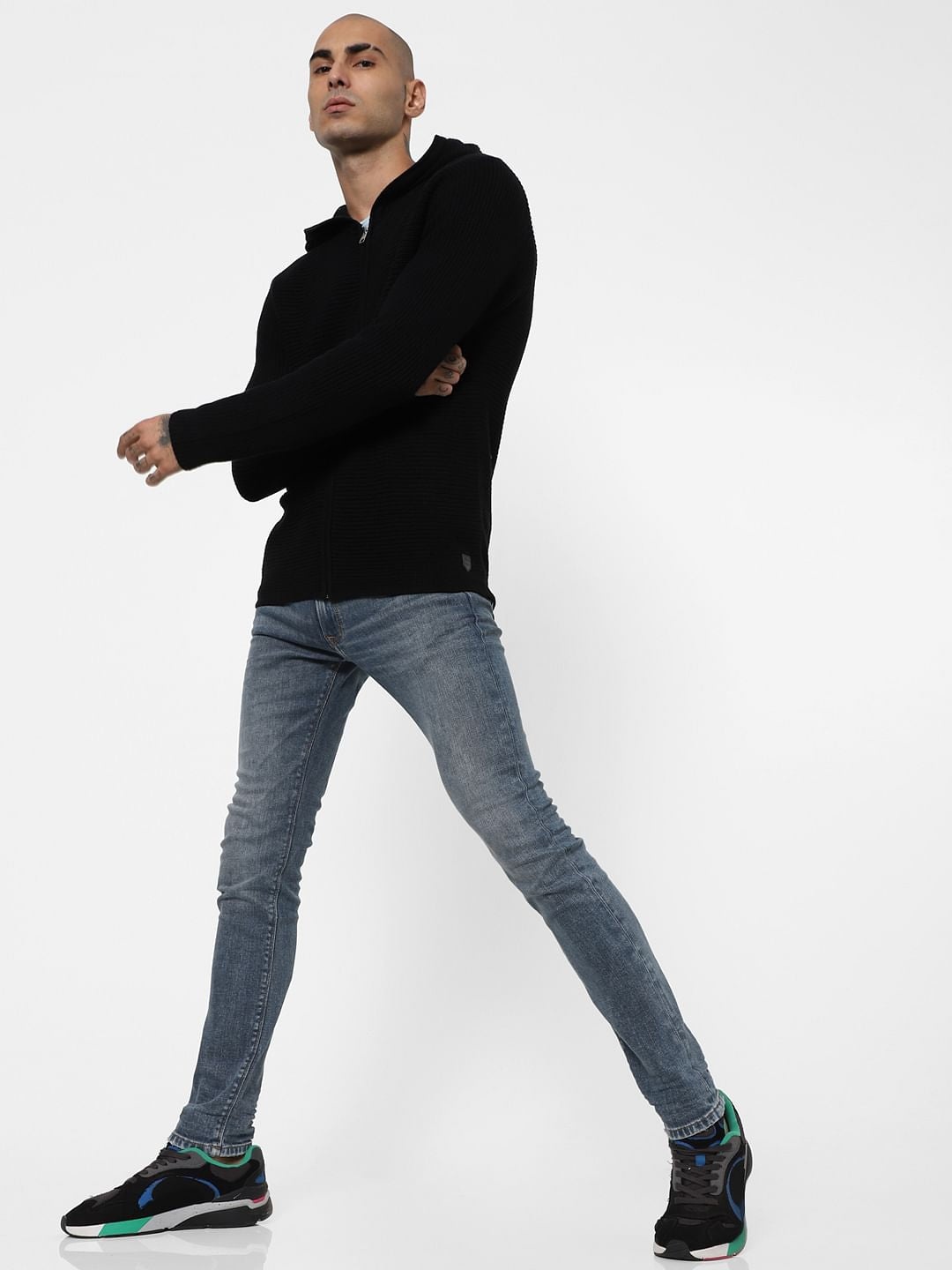 Blue Low Rise Washed Liam Skinny Jeans - 28/30