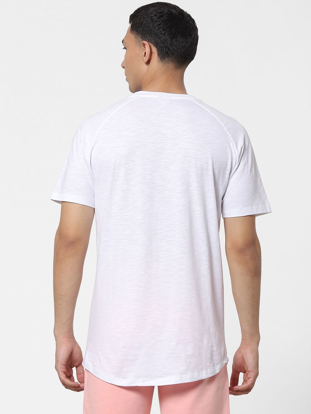 White Graphic Print Crew Neck T-shirt