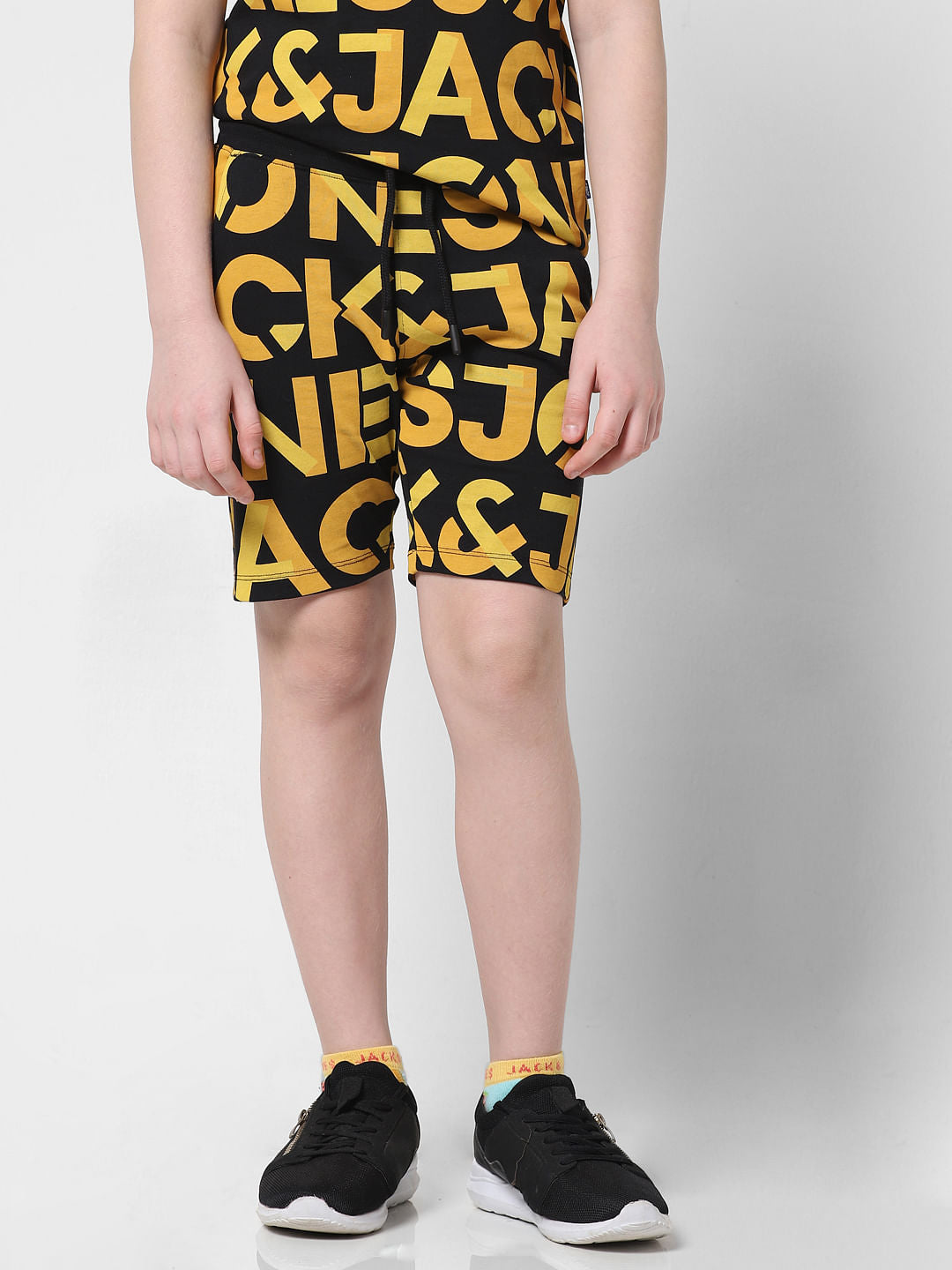 Black Logo Print Co-ord Sweatshorts